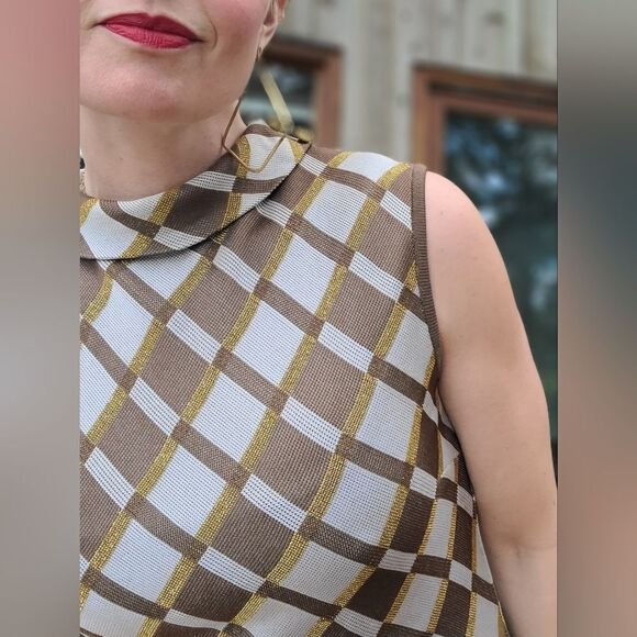 The Lana Mod Vintage 60s Holiday Mini Shift Dress S - Picture 7 of 15